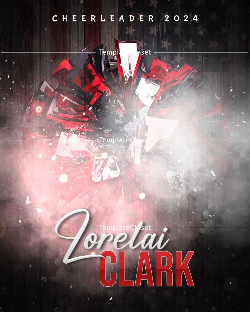 Zorelai Clark - Cheerleader Layered Photoshop Template