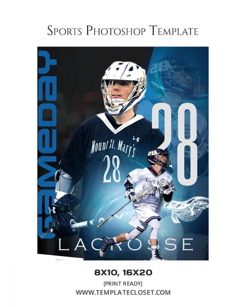Lacrosse Memory Mate Print Ready Layered Template