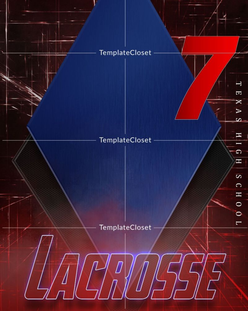 Lacrosse Ready To Use Sports Layered Template