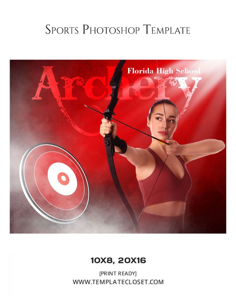 Archery Customized Sport Photoshop Template