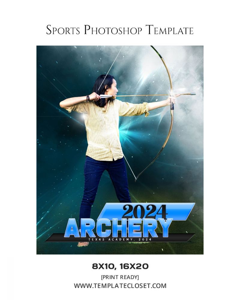 Archery Customized Sport Photoshop Template