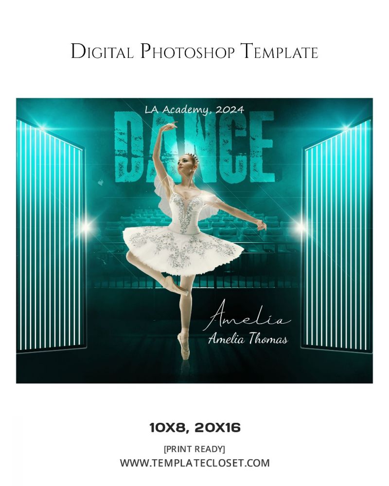 Dance LA Academy Digital Layered Template