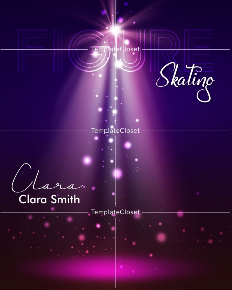 Figure Skating Signature Effect Photoshop Template