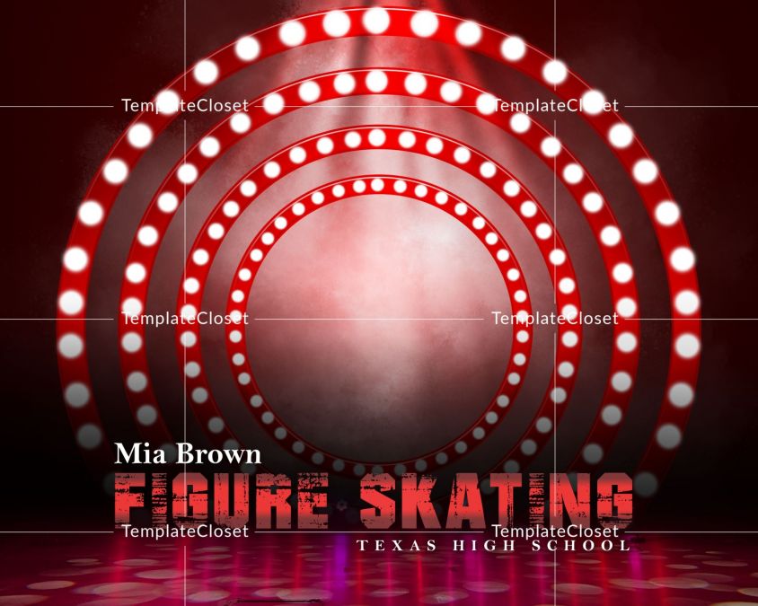 Figure Skating Signature Effect Photoshop Template