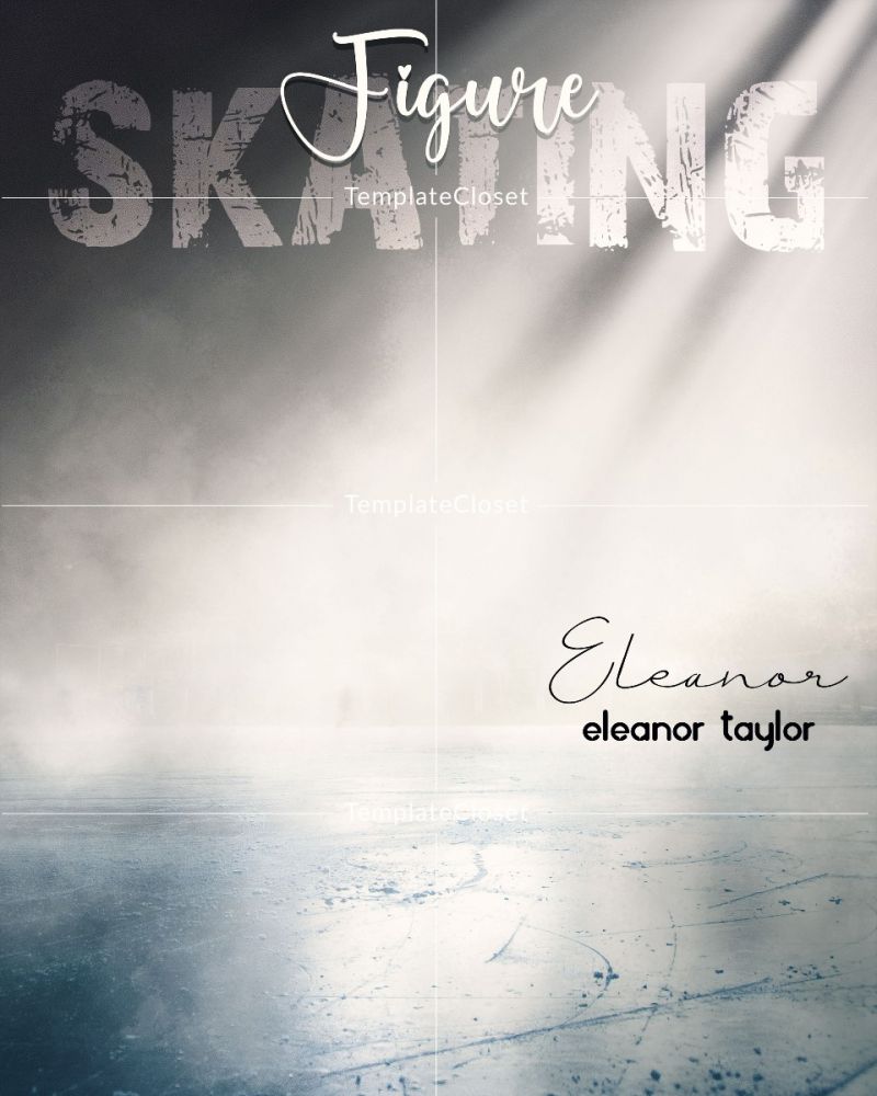 Figure Skating Signature Effect Photoshop Template