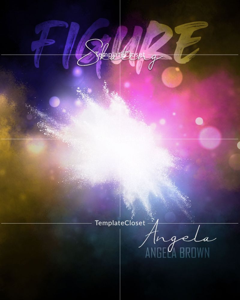 Figure Skating Signature Effect Photoshop Template