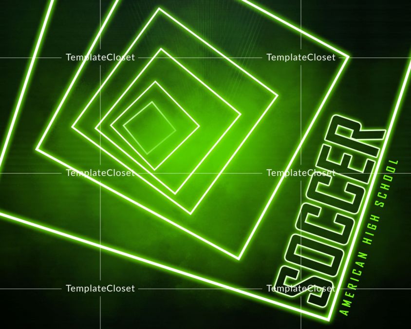 Soccer 3D Effect Layered Photoshop Template