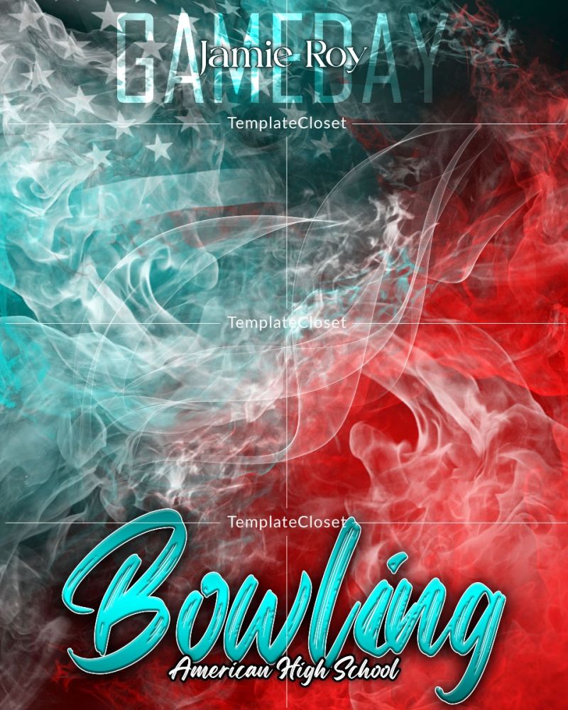 Bowling Duo Color Effect Photoshop Template