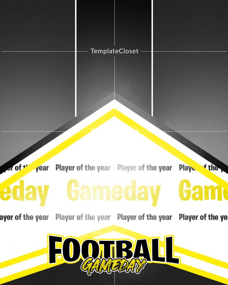 Yellow Fever Football Photoshop Template