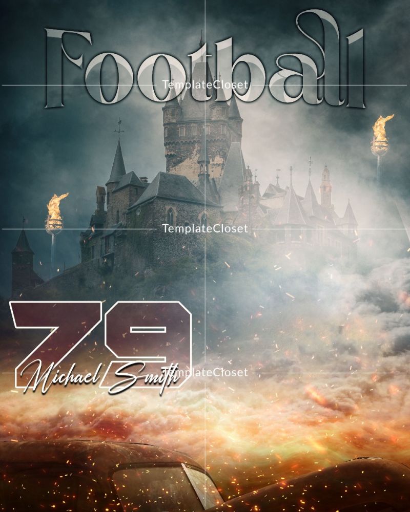 Yellow Fever Football Photoshop Template