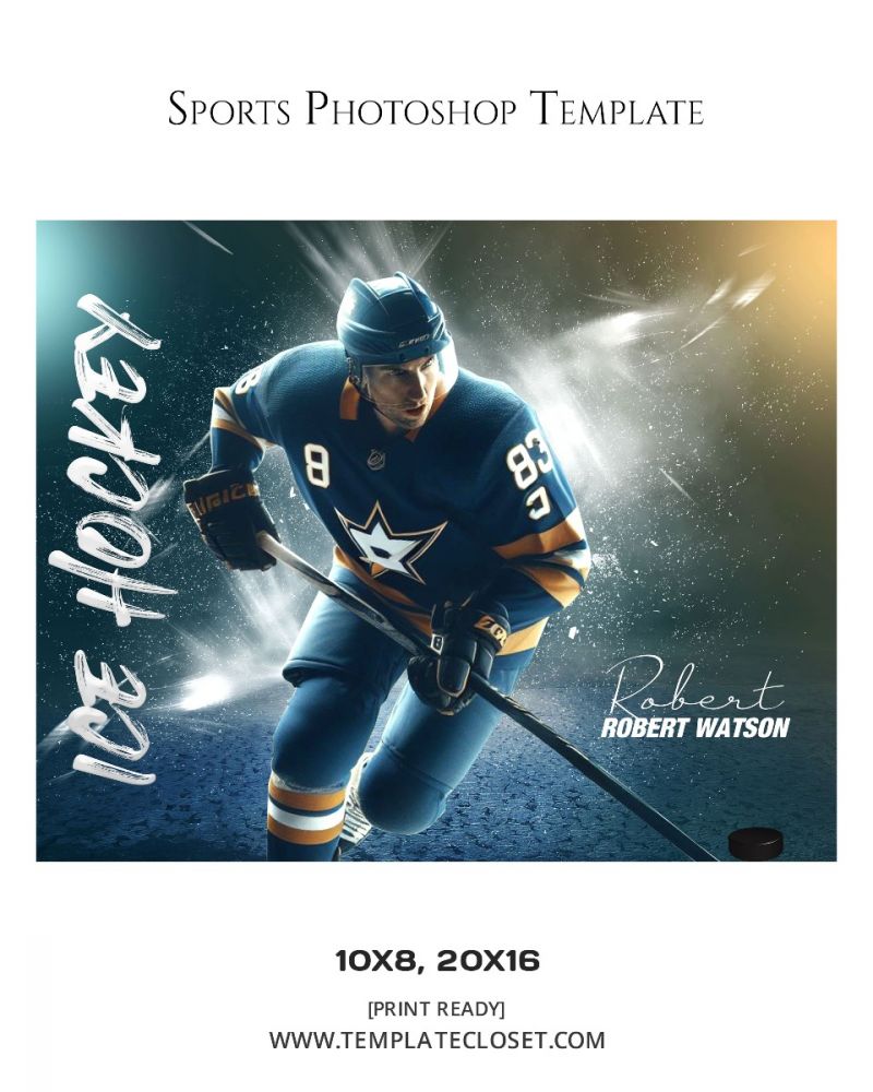 Robert Watson - Ice Hockey Multi Color Photography Template