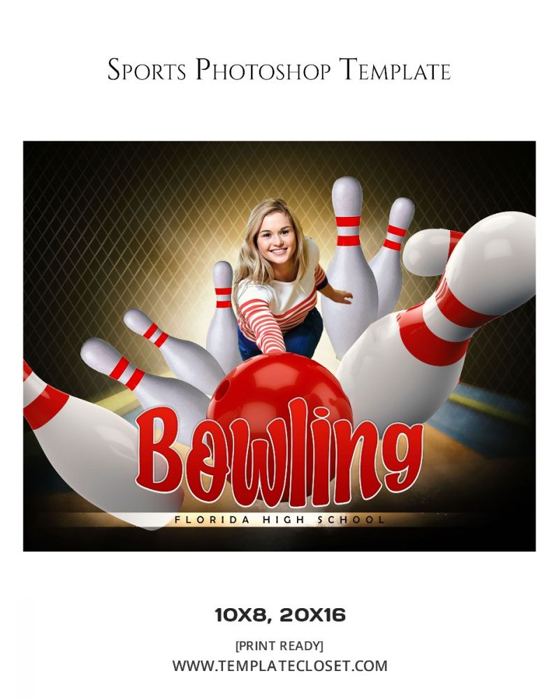 Bowling Background Effect Photography Template