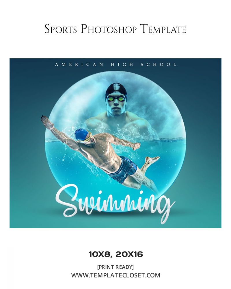 Swimming Light Effect Photoshop Photography Template