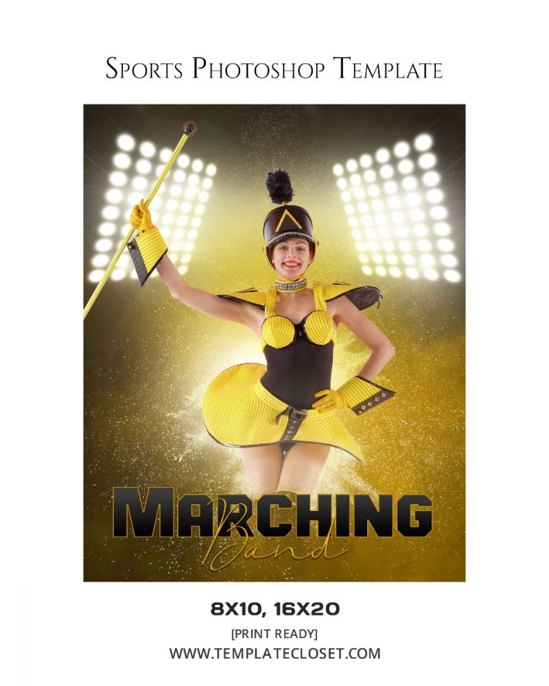 Marching Band Light Effect Customized Photography Template