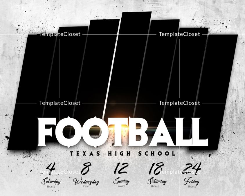 Yellow Fever Football Photoshop Template