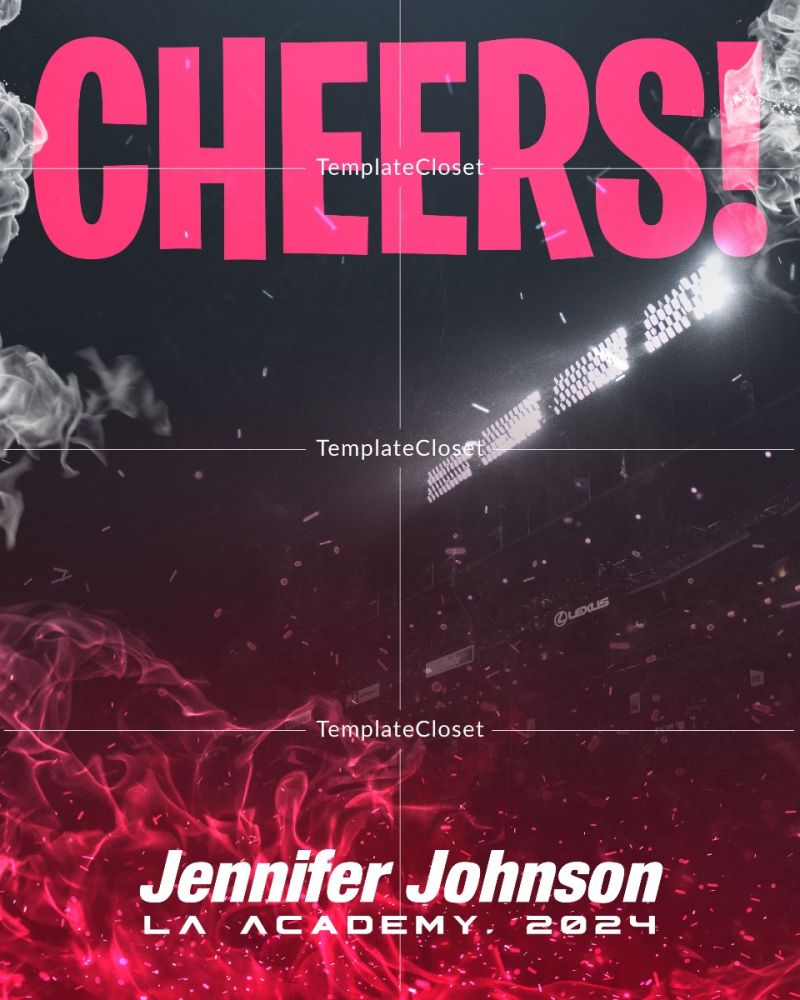 Jennifer Johnson - Cheerleader Light Effect Photography Poster