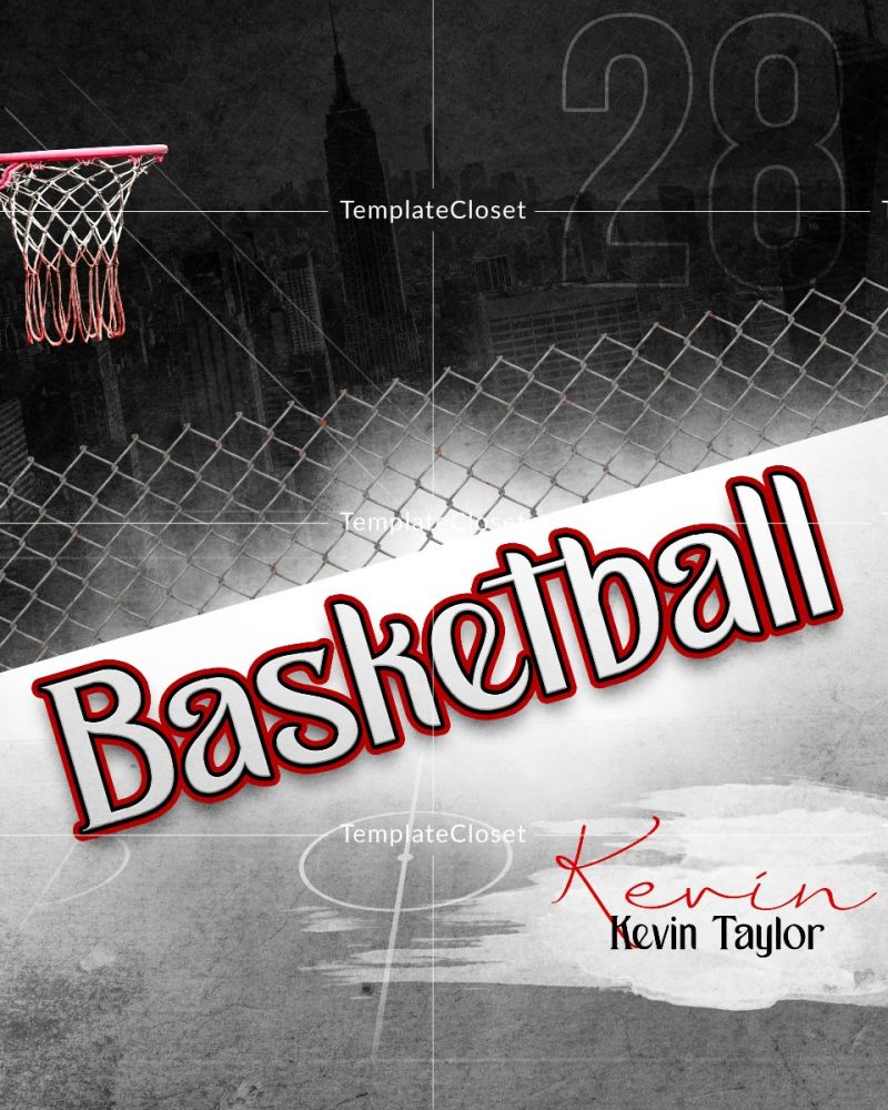 Basketball Best Background Effect Photoshop Template