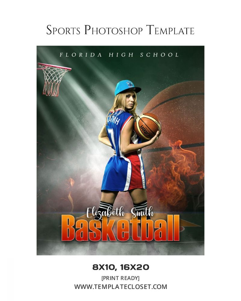 Basketball Best Background Effect Photoshop Template