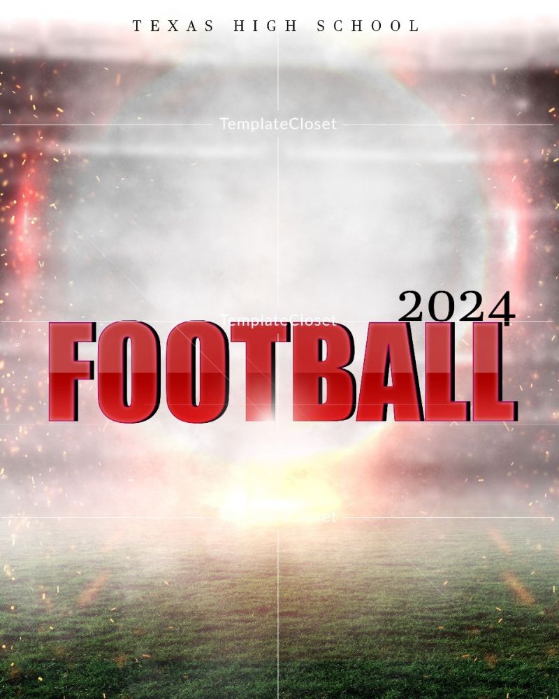 Yellow Fever Football Photoshop Template