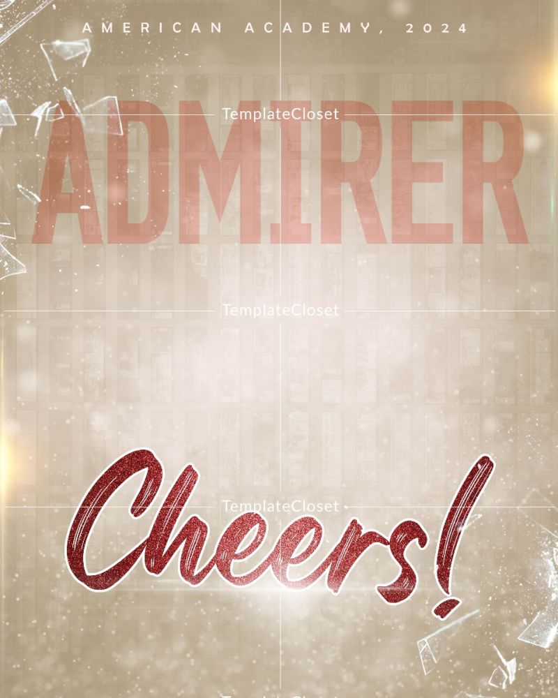 Cheerleader Glass Effect Print Ready Photography Template