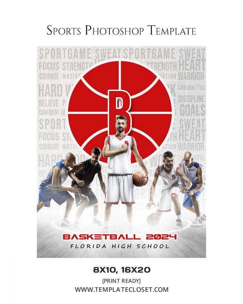 Basketball Best Background Effect Photoshop Template