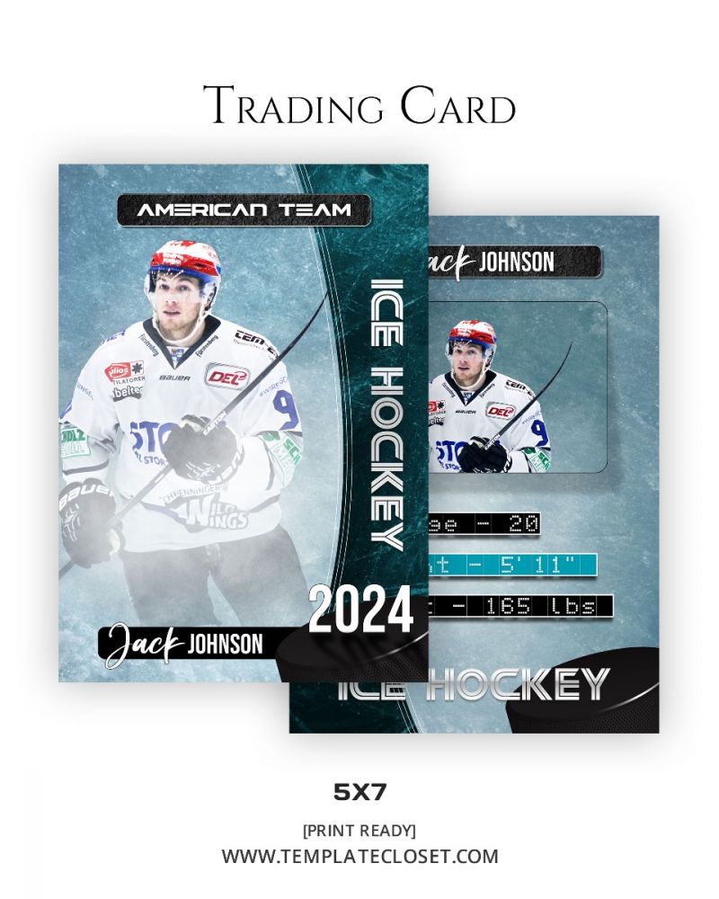 Ice Hockey Photoshop Trading Card