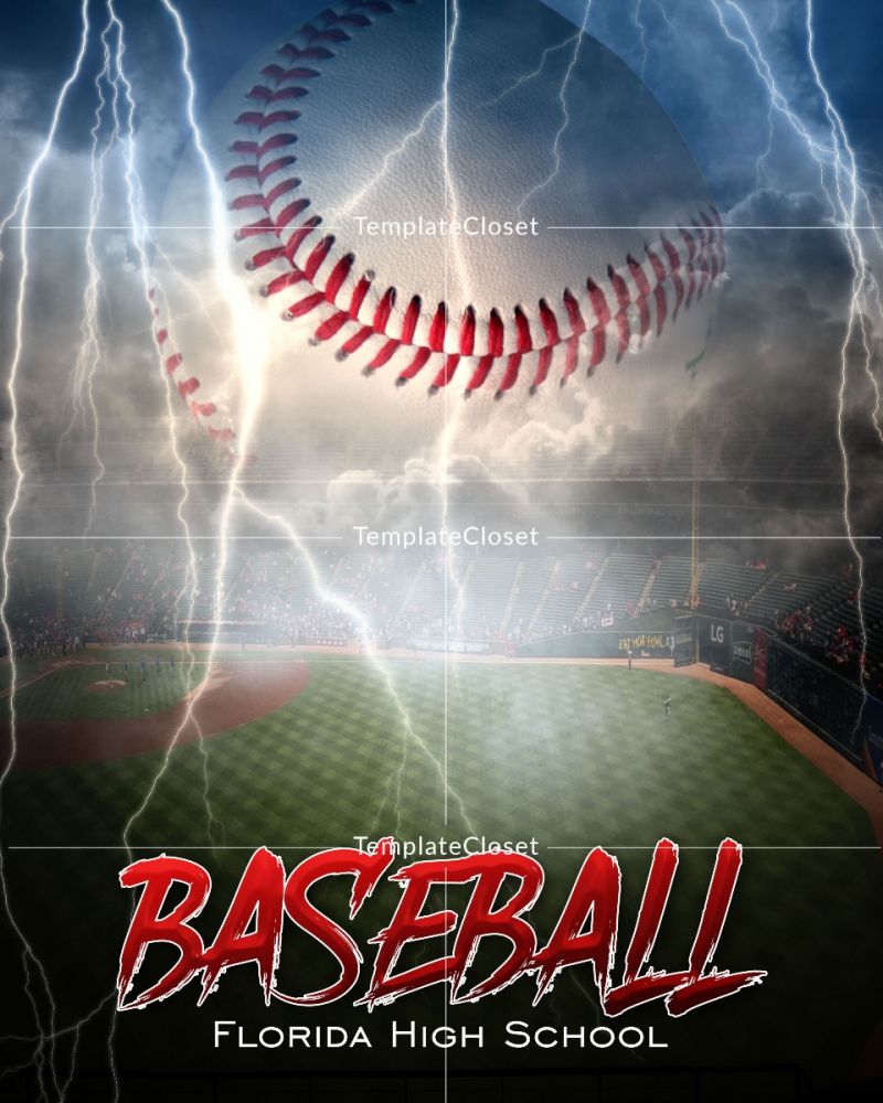 Baseball Cinematic Effect Sports Photography Template