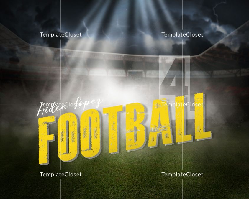 Yellow Fever Football Photoshop Template