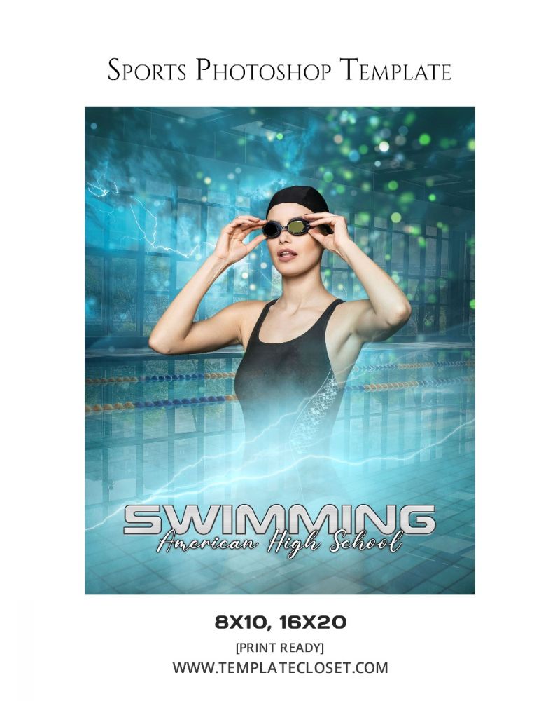 Swimming Light Effect Photoshop Photography Template