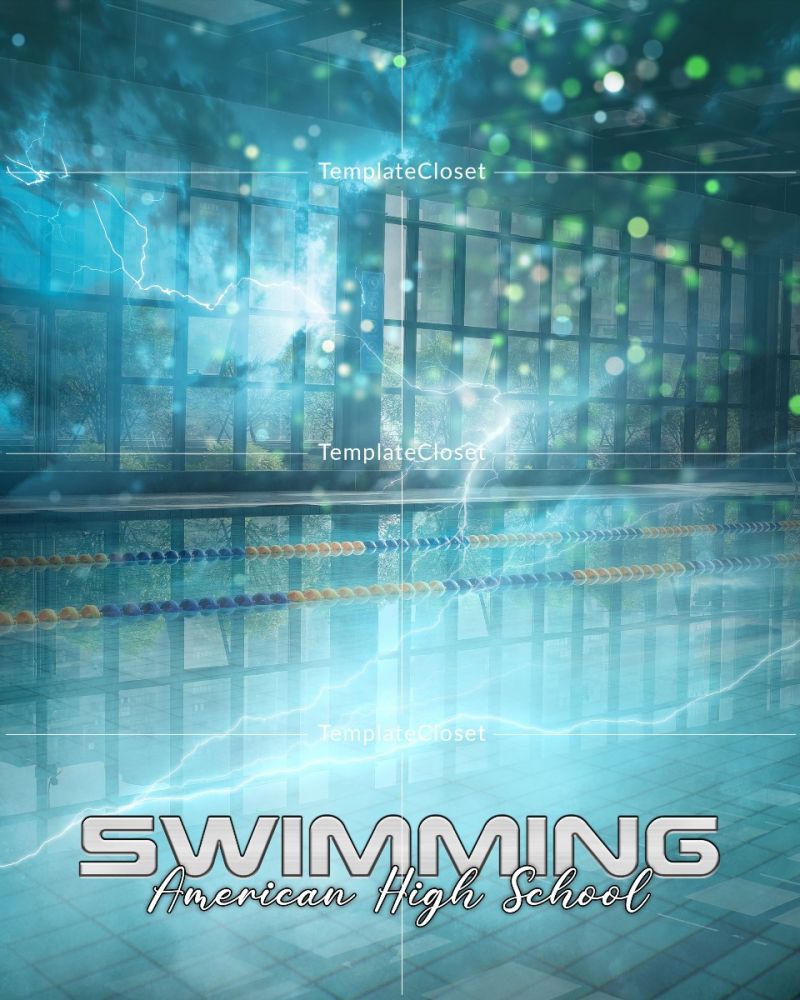 Swimming Texas High School Sports Photoshop Template