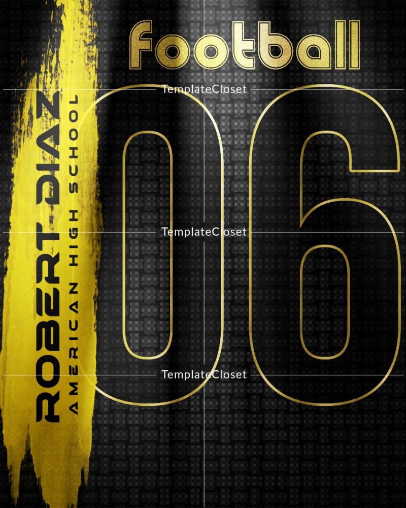 Yellow Fever Football Photoshop Template