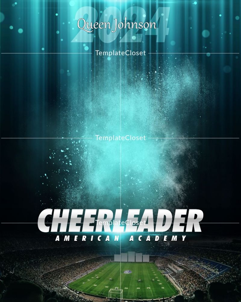 Cheerleader Cyber Textured Template