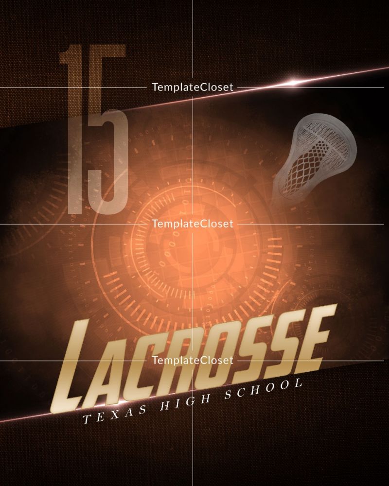 Lacrosse Player Shine Print Ready Sports Template