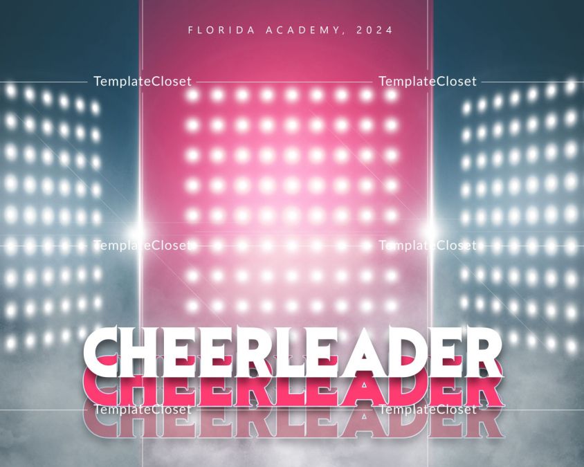 Cheerleader Cyber Textured Template