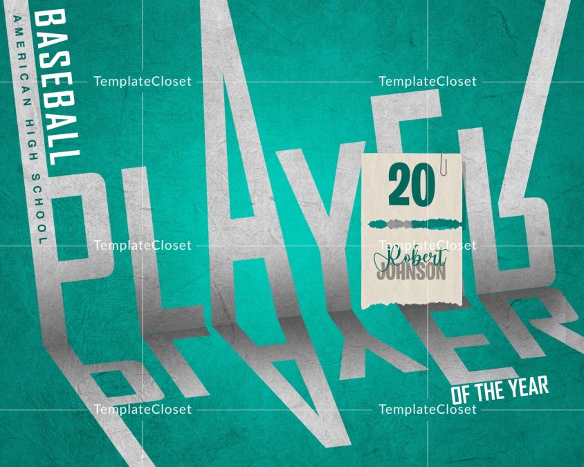 Baseball Player Of The Year Sports Photography Template