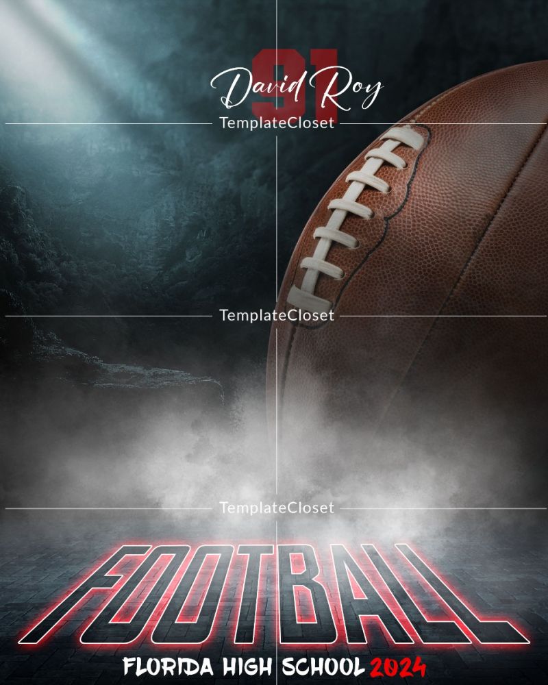 Yellow Fever Football Photoshop Template