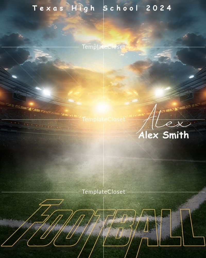 Yellow Fever Football Photoshop Template