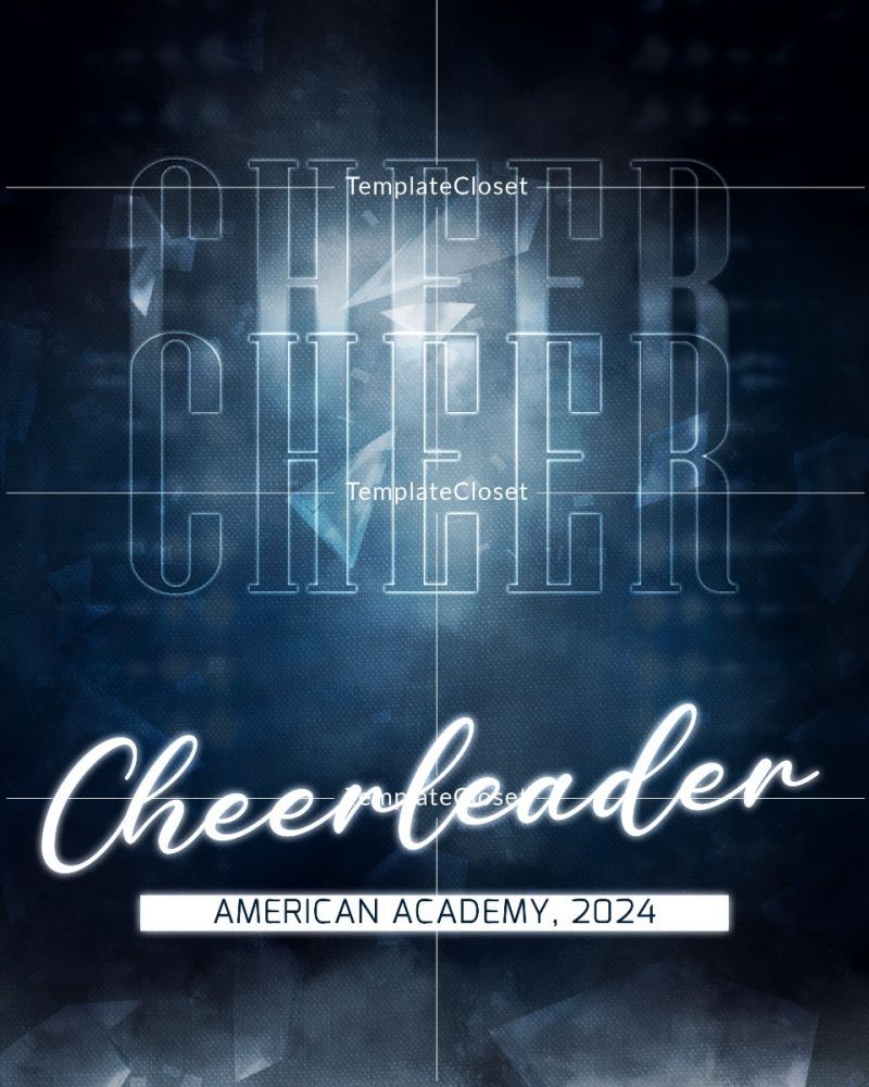 Cheerleader Cyber Textured Template