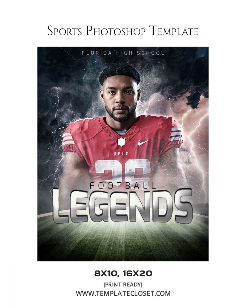 Football Legend Multi Layer Photoshop Template
