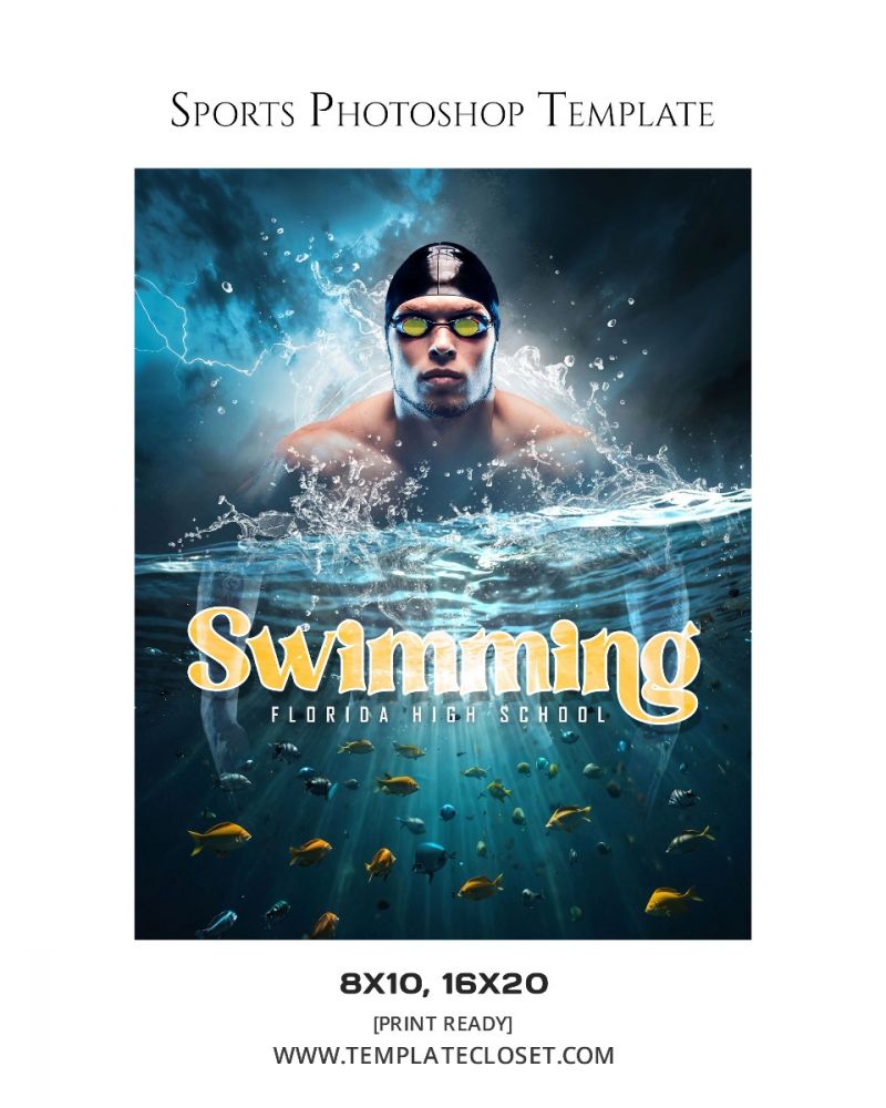 Swimming Light Effect Photoshop Photography Template