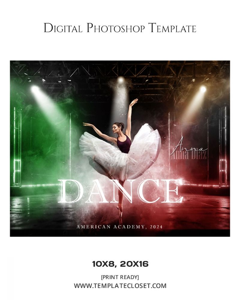 Dance Multicolor And Multi Layer Photography Template