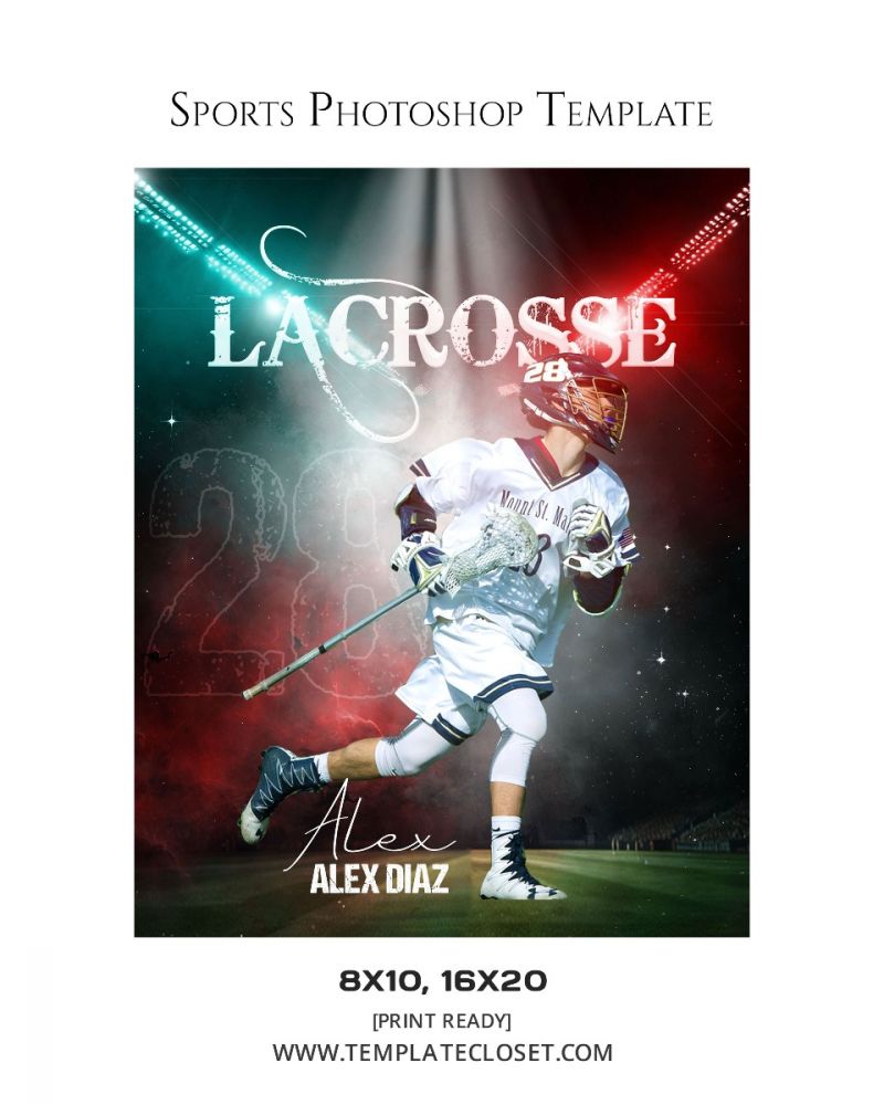 Alex Diaz - Lacrosse Signature Effect Photography Poster