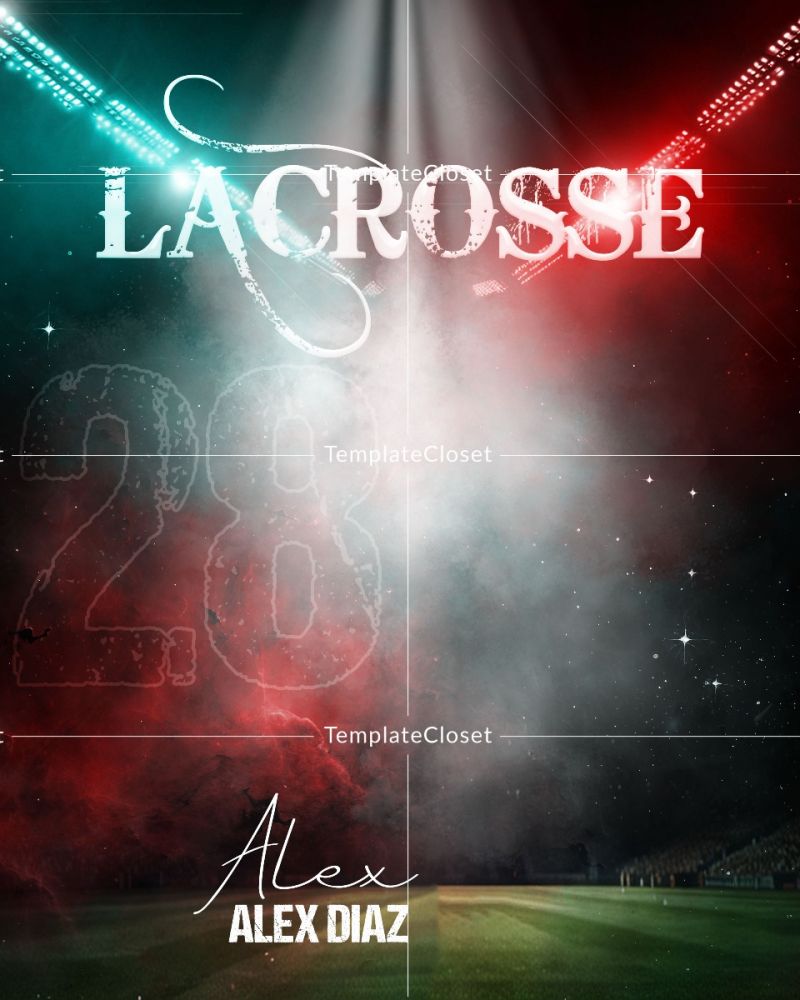 Alex Diaz - Lacrosse Signature Effect Photography Poster