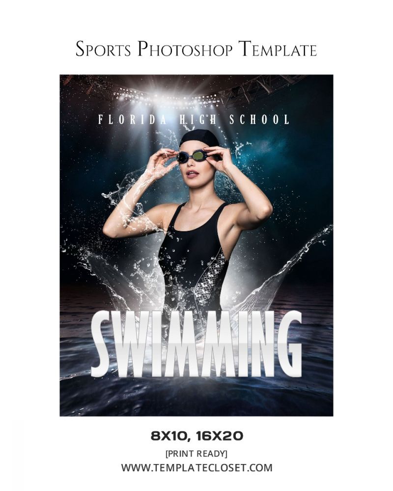 Swimming Light Effect Photoshop Photography Template