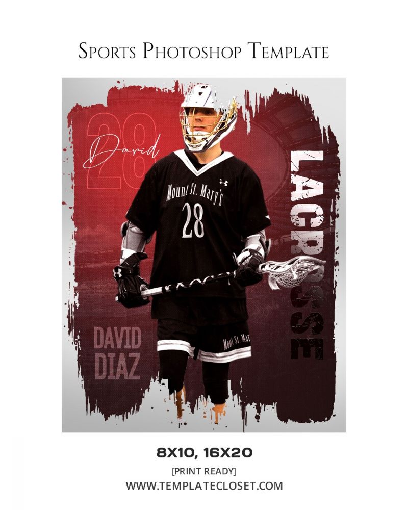 Lacrosse Multi Layer Painting Poster