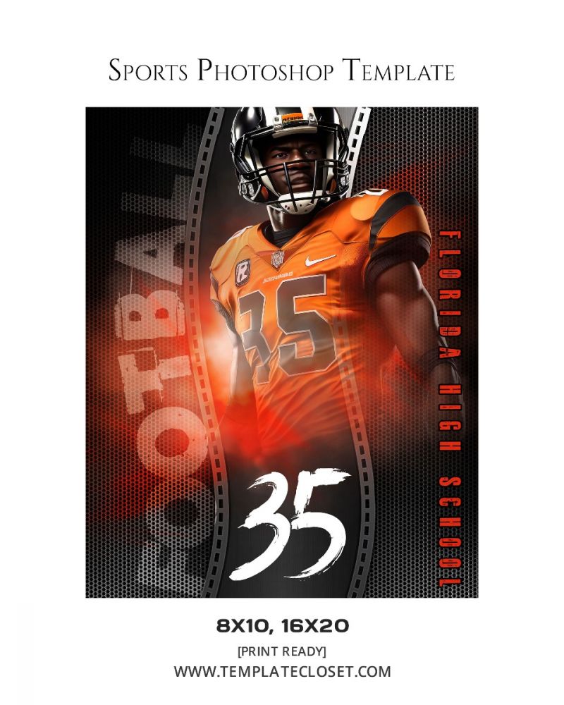 FootballNoOnehasEverDrownedInSweatPhotographyTemplate@templatecloset.com