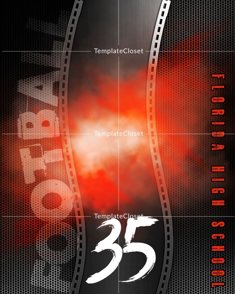 Yellow Fever Football Photoshop Template