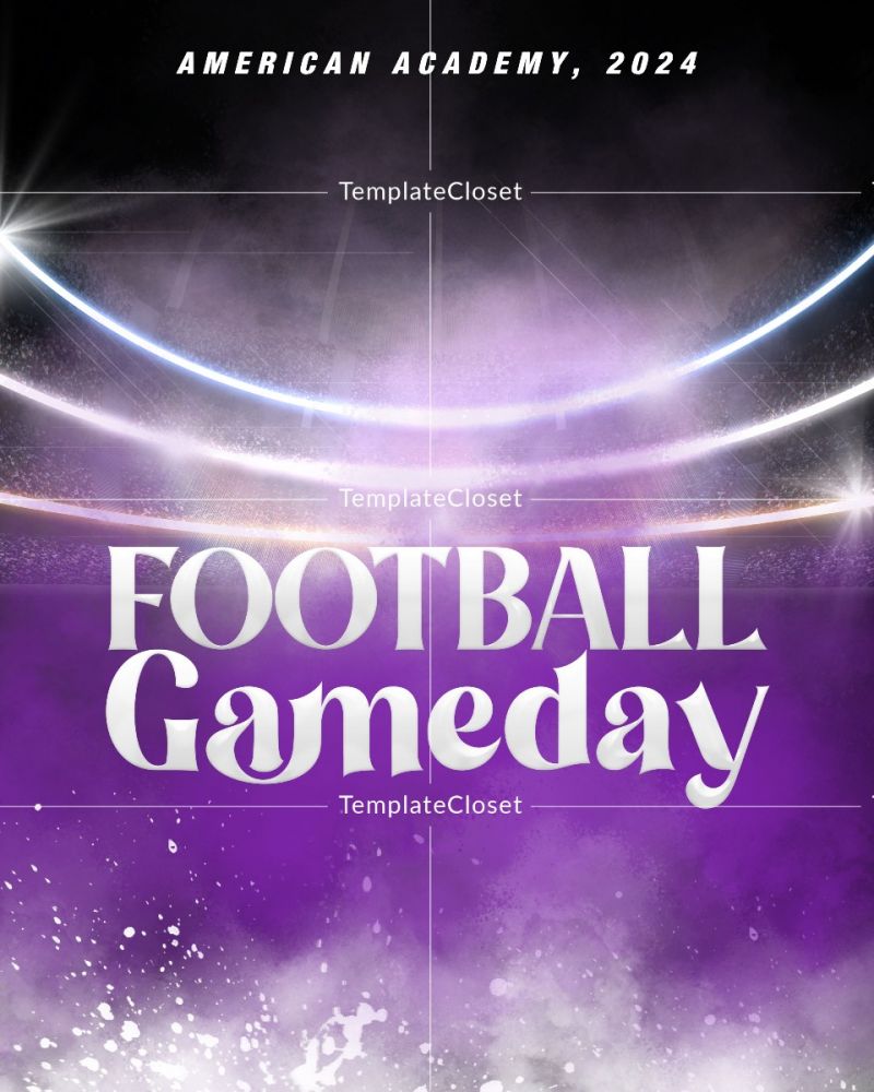 Yellow Fever Football Photoshop Template