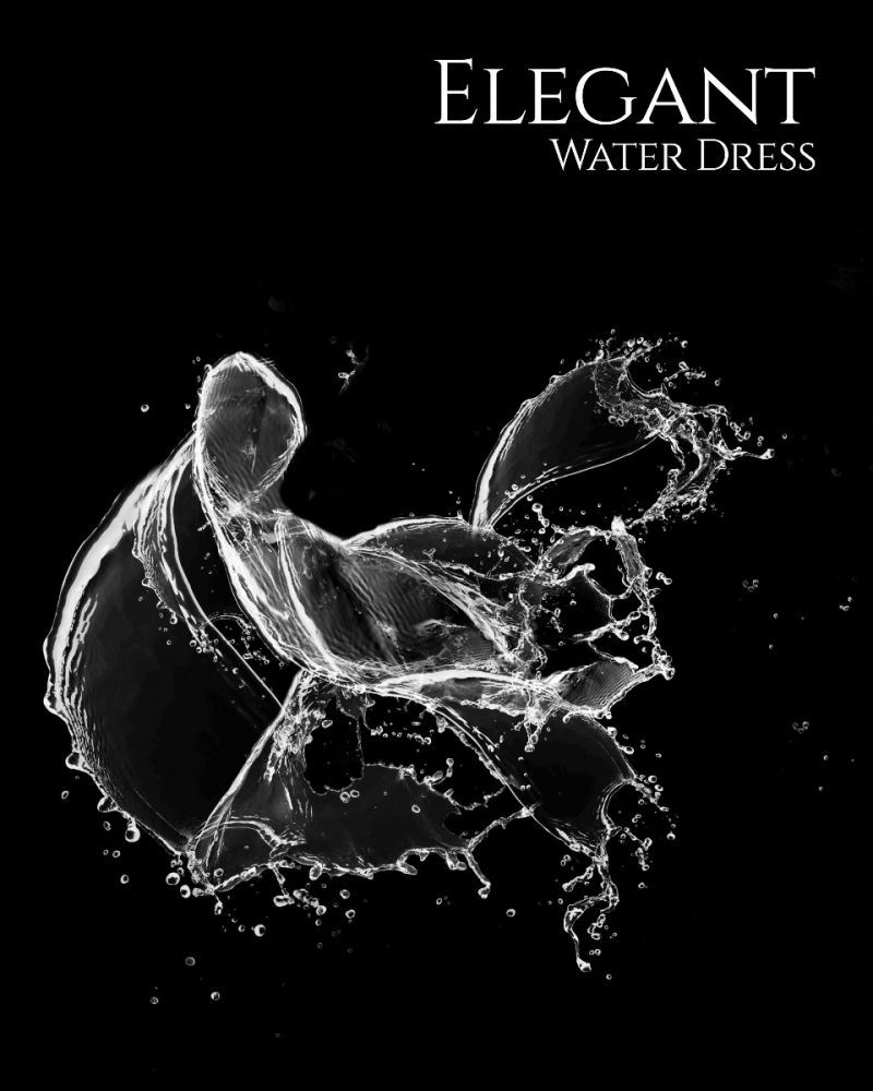Brush effect - Elegant water dress