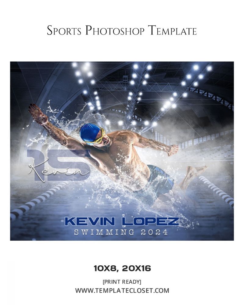 Swimming Light Effect Photoshop Photography Template
